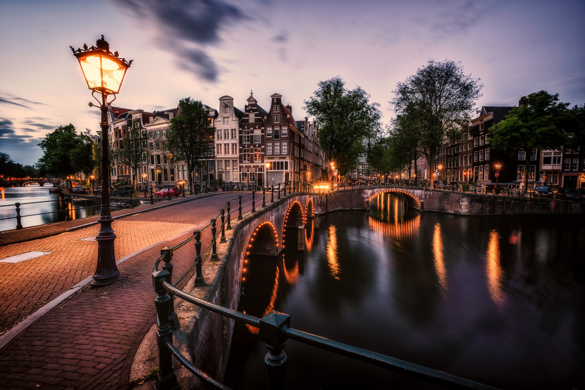 Download Netherlands Canal Building Bridge Man Made Amsterdam HD Wallpaper