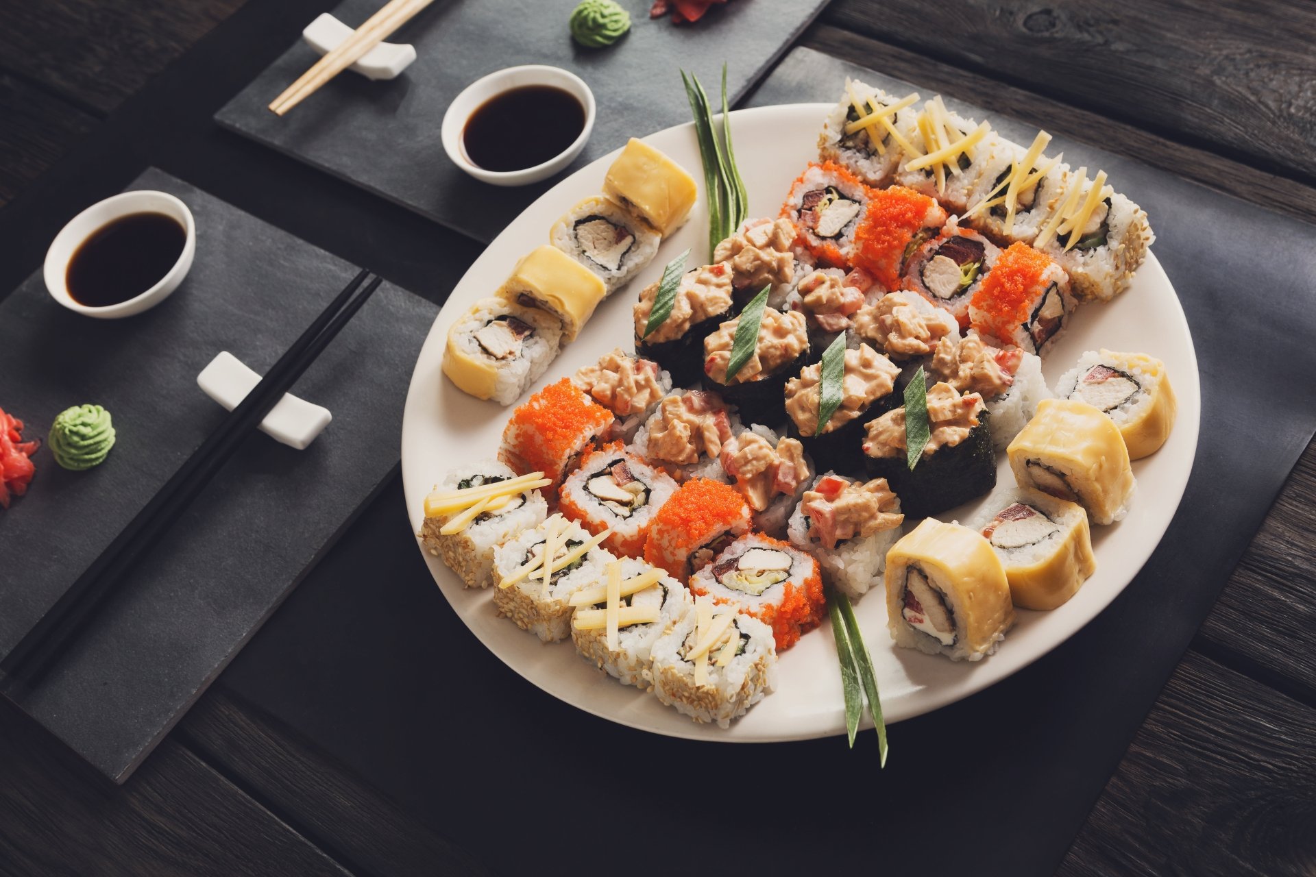 Download Chopsticks Still Life Seafood Food Sushi 4k Ultra HD Wallpaper
