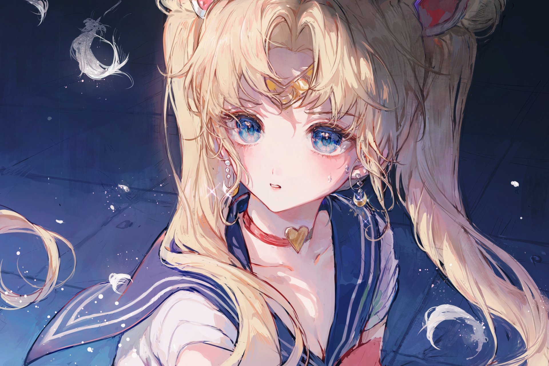 Download Blue Eyes Blonde Usagi Tsukino Anime Sailor Moon HD Wallpaper by Matcha_
