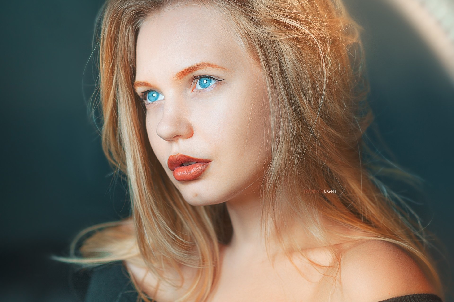 Download Blonde Blue Eyes Lips Portrait Hair Face Yana Kovaleva Woman ...