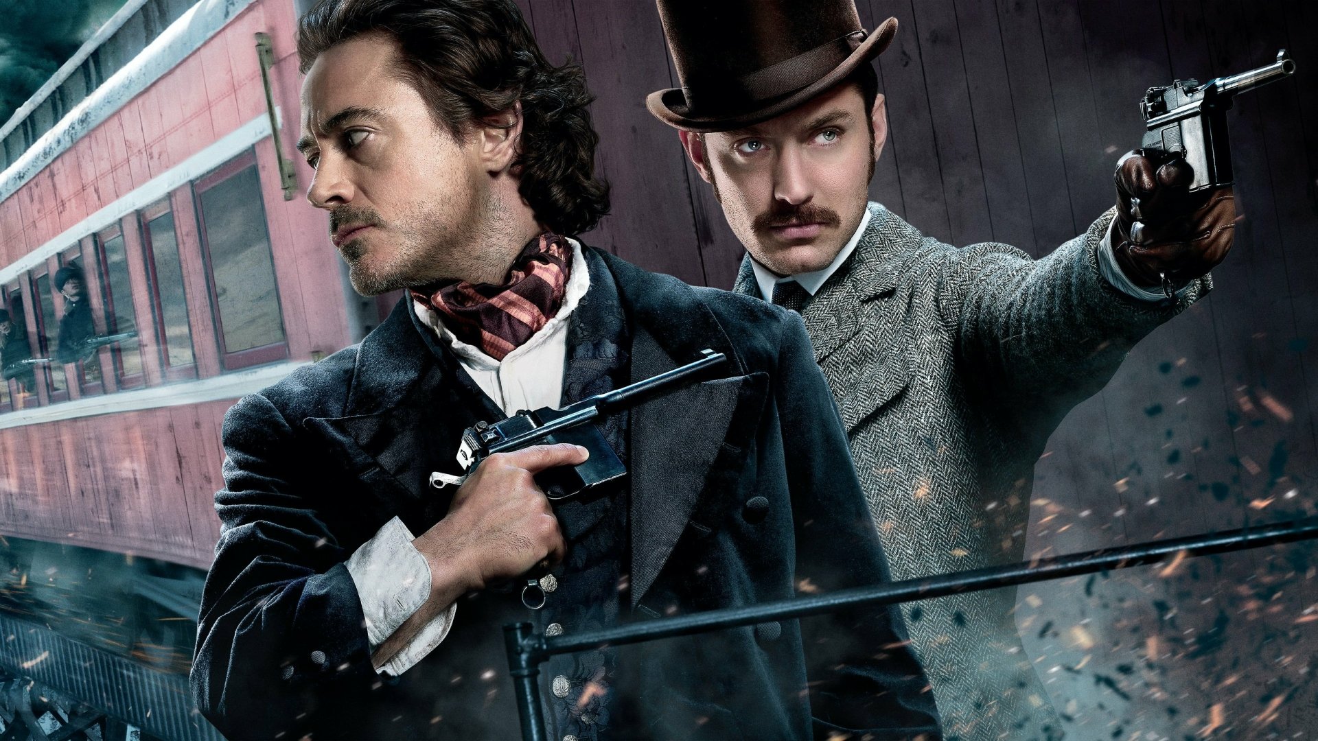 Download Jude Law Robert Downey Jr. Dr. Watson Sherlock Holmes Movie Sherlock Holmes: A Game Of Shadows 4k Ultra HD Wallpaper