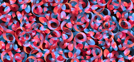 HD abstract texture wallpaper featuring a vibrant mix of swirling red, blue, and pink ribbons creating an intricate, colorful pattern.