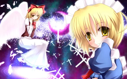 Mugetsu (Touhou) Yumeko (Touhou) Anime Touhou HD Desktop Wallpaper | Background Image