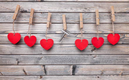 clothes pin key love artistic heart HD Desktop Wallpaper | Background Image