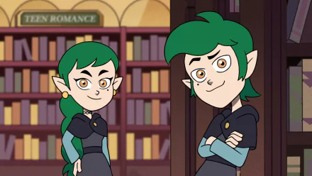 green hair Emira Blight Edric Blight TV Show The Owl House HD Desktop Wallpaper | Background Image