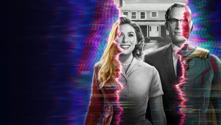 Paul Bettany Vision (Marvel Comics) Elizabeth Olsen Wanda Maximoff TV Show WandaVision HD Desktop Wallpaper | Background Image