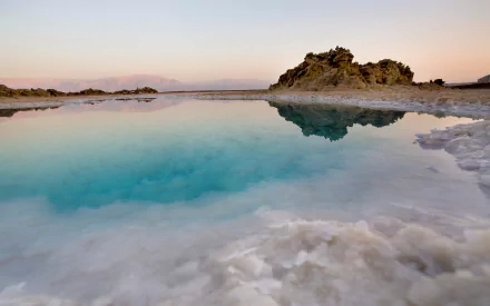  The Dead Sea is a endorheic salt lake bordered by Jordan and Israel
