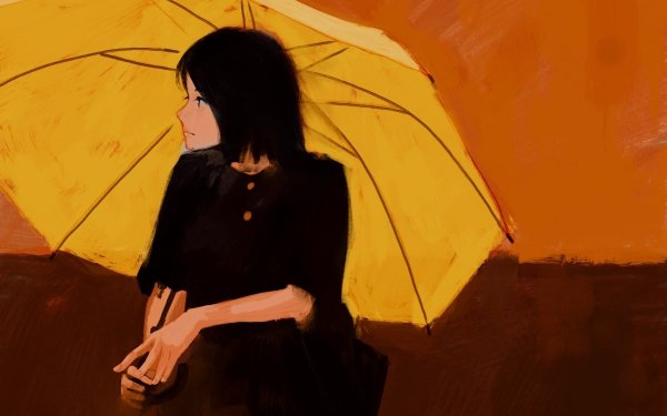 Anime Original Umbrella HD Wallpaper | Background Image