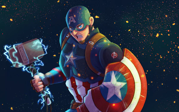 Mjölnir Comic Captain America HD Desktop Wallpaper | Background Image