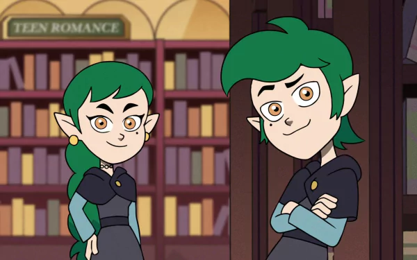 green hair Emira Blight Edric Blight TV Show The Owl House HD Desktop Wallpaper | Background Image
