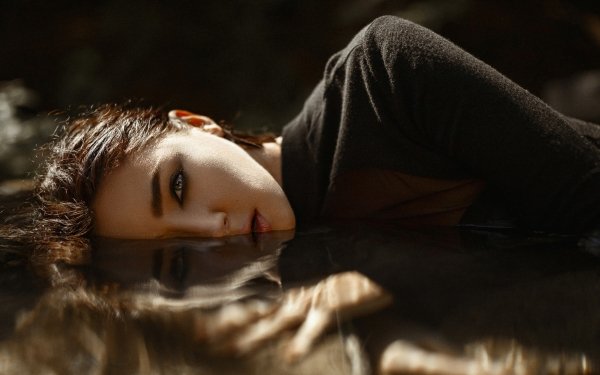 Women Model Models Lying Down Brunette HD Wallpaper | Background Image