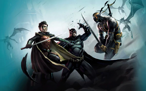 Slade Wilson DC Comics Robin (DC Comics) Batman Deathstroke Damian Wayne movie Son of Batman HD Desktop Wallpaper | Background Image