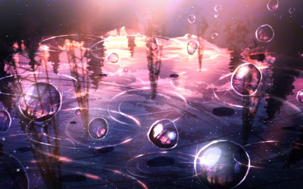 Anime Water Lake Reflection HD Wallpaper | Background Image