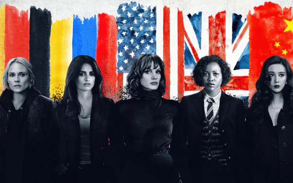 Fan Bingbing Diane Kruger Penelope Cruz Lupita Nyong'o Jessica Chastain movie The 355 HD Desktop Wallpaper | Background Image