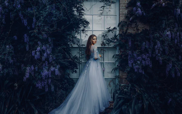 wisteria window dress Grace Bowker woman mood HD Desktop Wallpaper | Background Image