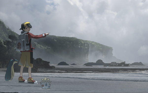 Anime Pokémon Sea Mountain Togepi Ethan HD Wallpaper | Background Image