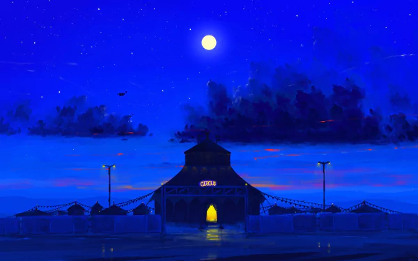 moonlight night artistic circus HD Desktop Wallpaper | Background Image