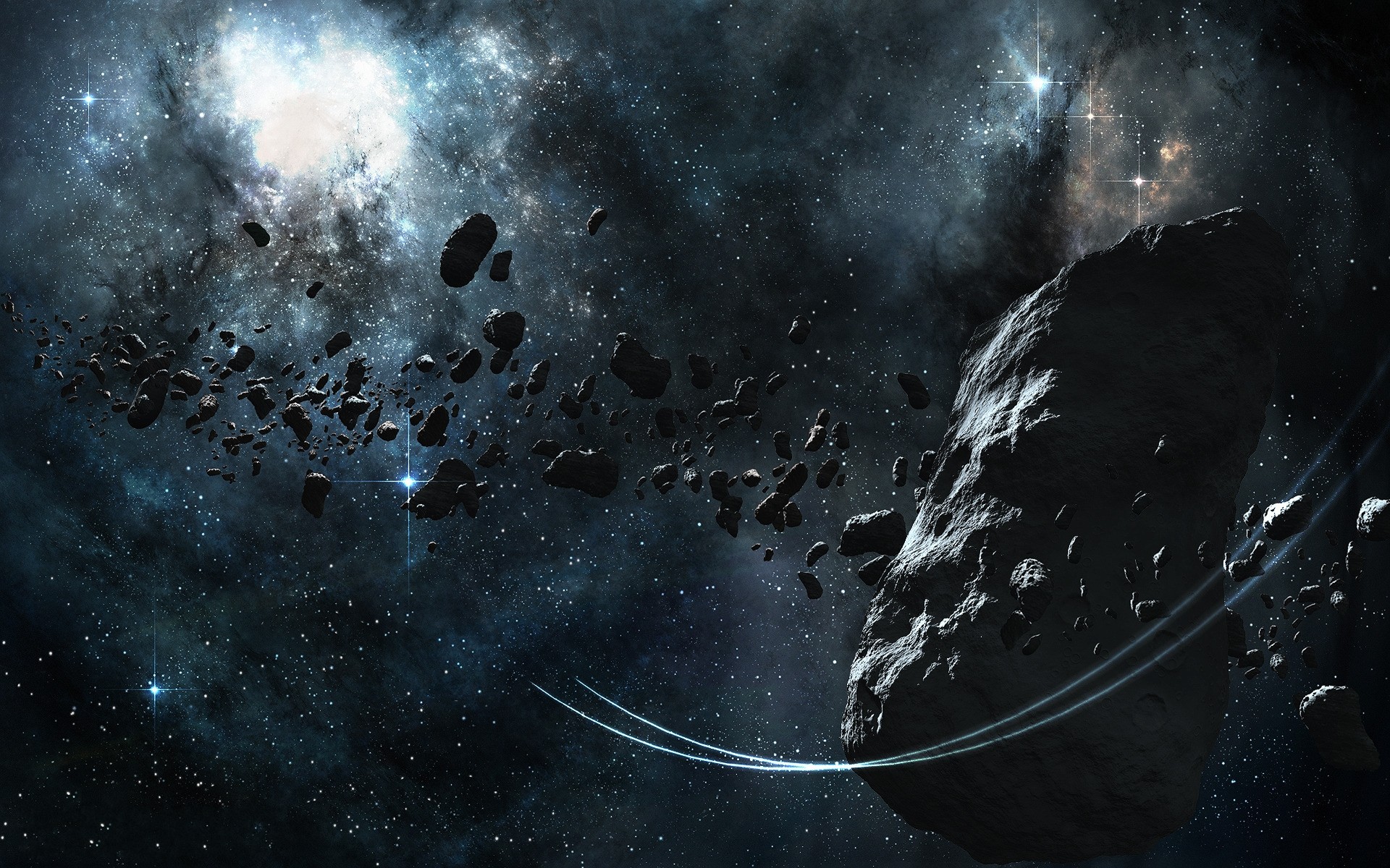 Sci Fi Asteroid HD Wallpaper | Background Image