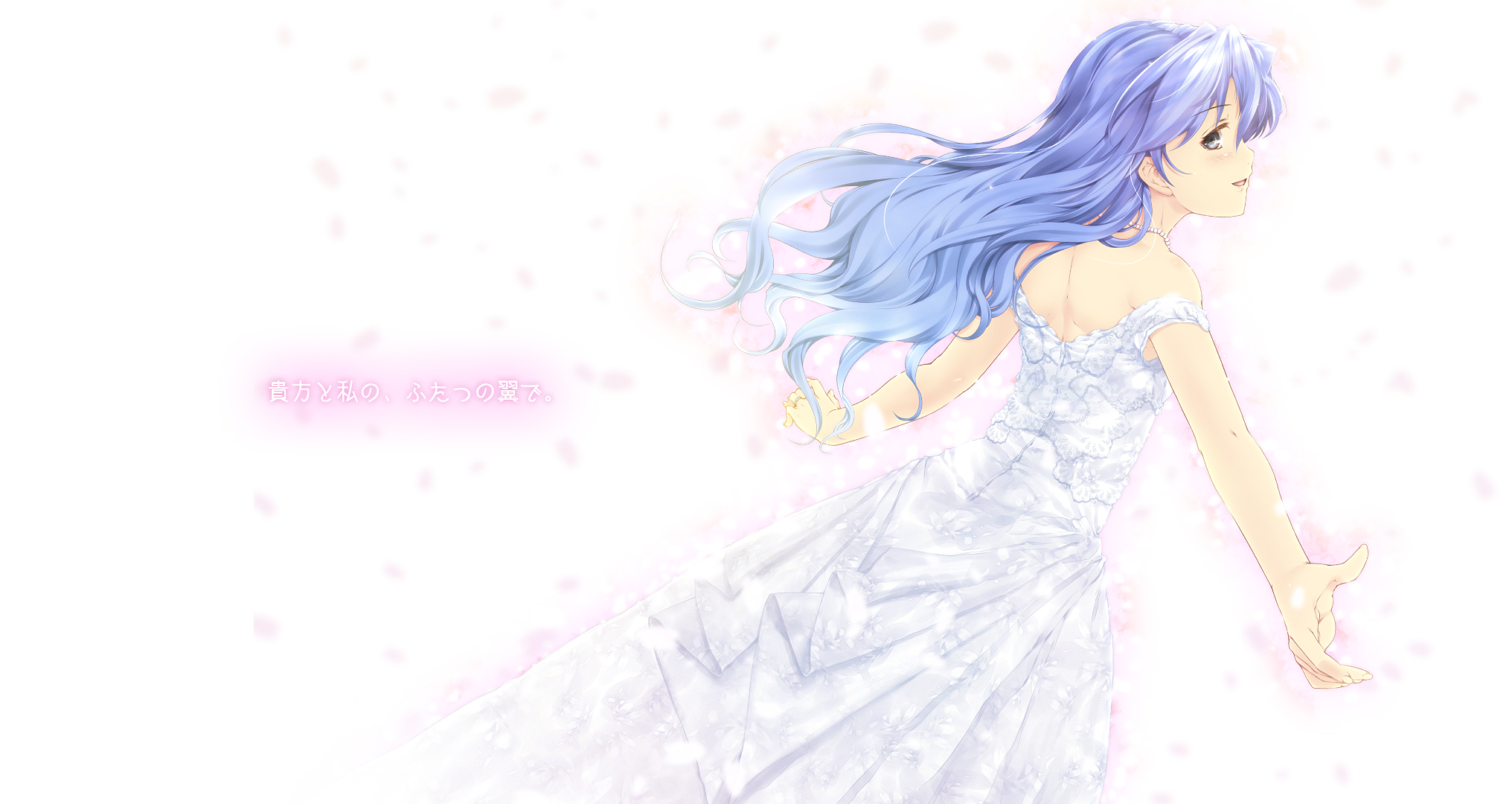 Anime character Chihaya Kisaragi from The iDOLM@STER in a desktop wallpaper.