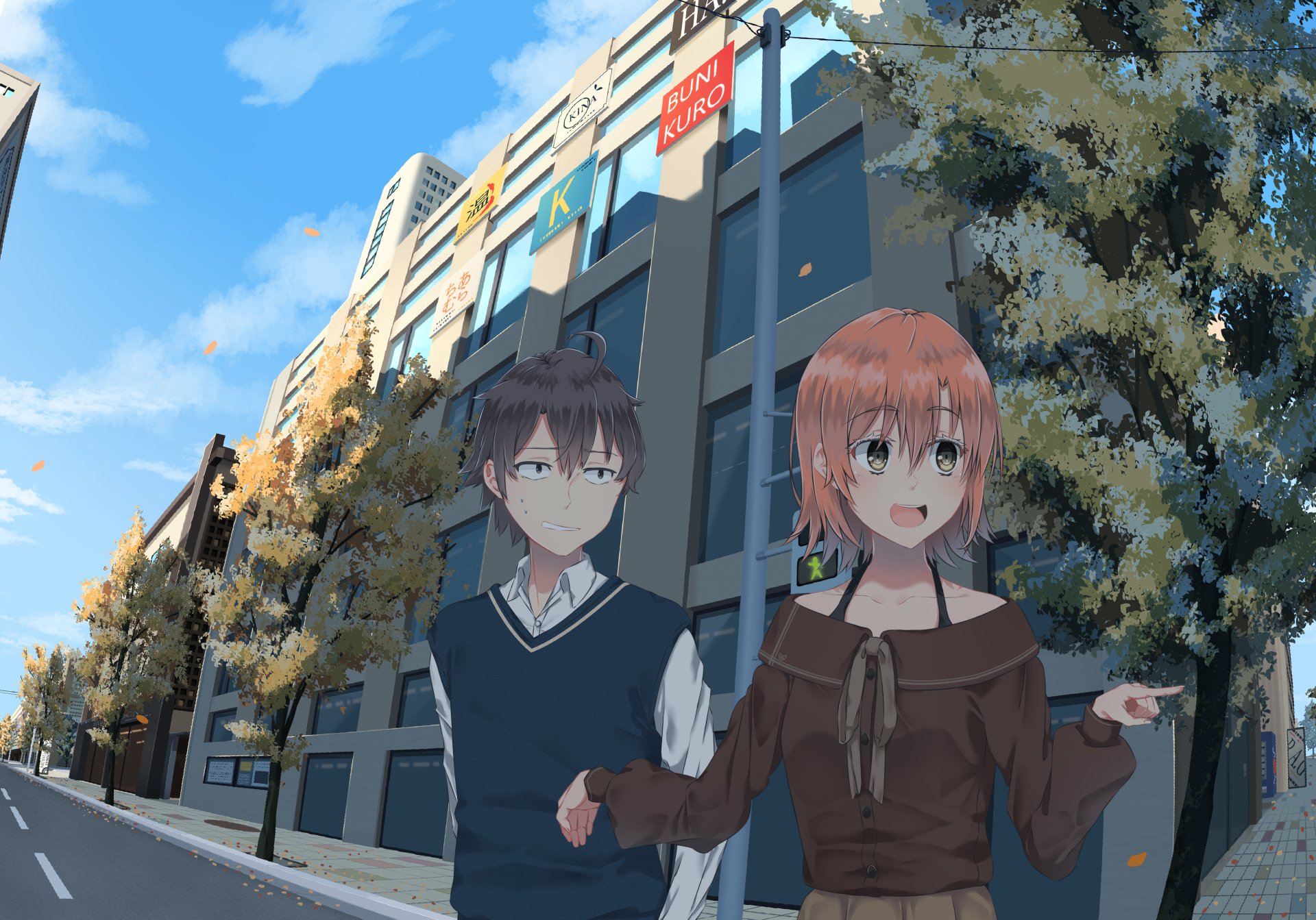Download Black Eyes Iroha Isshiki Black Hair Short Hair Hachiman Hikigaya My Youth Romantic Comedy Is Wrong As I Expected Anime My Teen Romantic Comedy SNAFU 4k Ultra HD Wallpaper