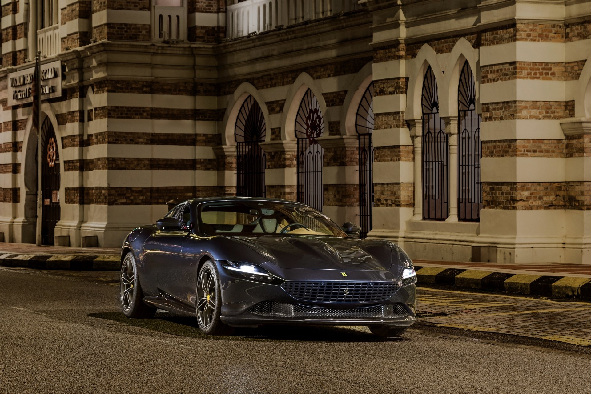 Download Supercar Car Ferrari Vehicle Ferrari Roma 4k Ultra HD Wallpaper