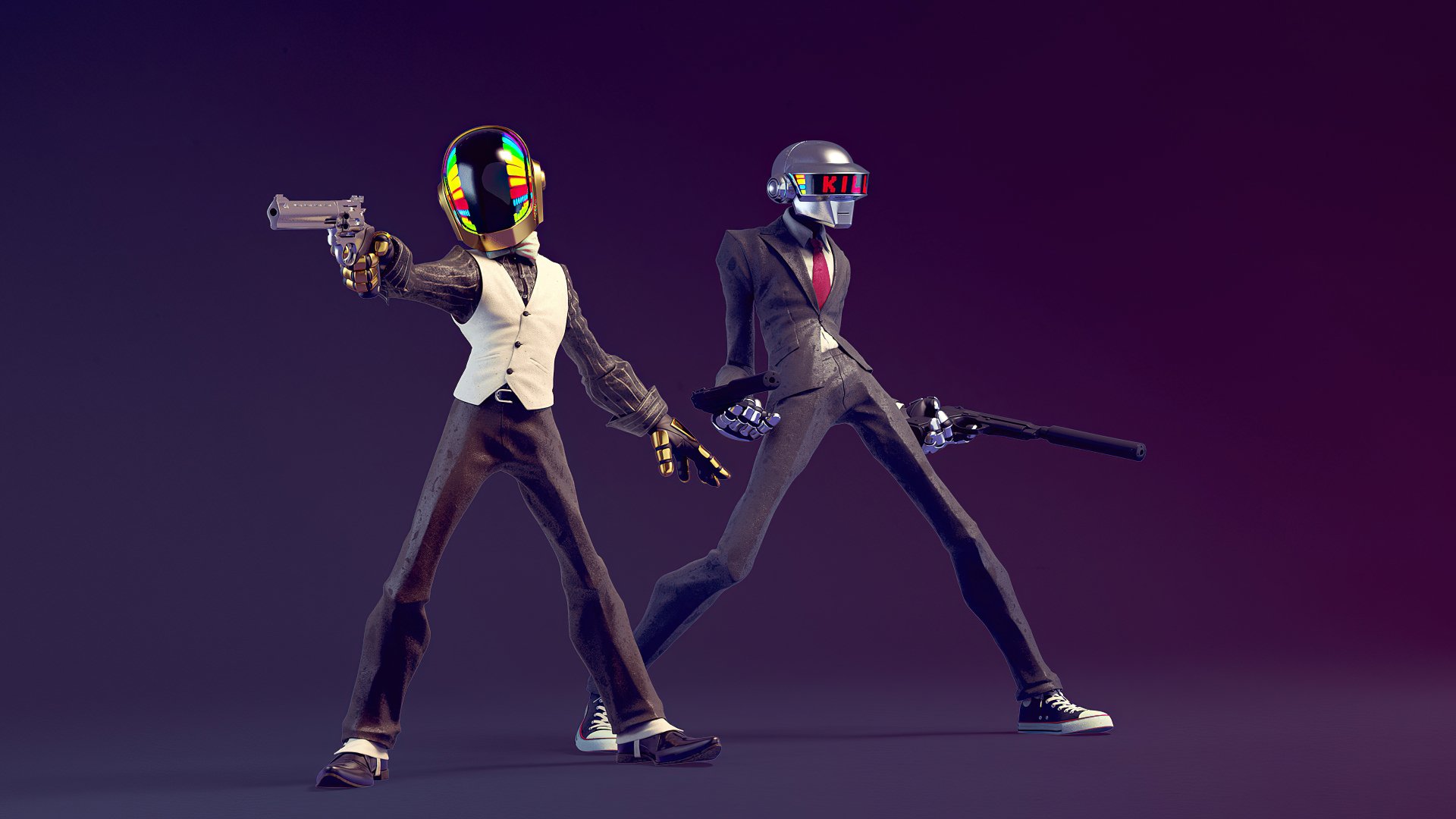 Download Music Daft Punk 4k Ultra HD Wallpaper by Olivier Couston