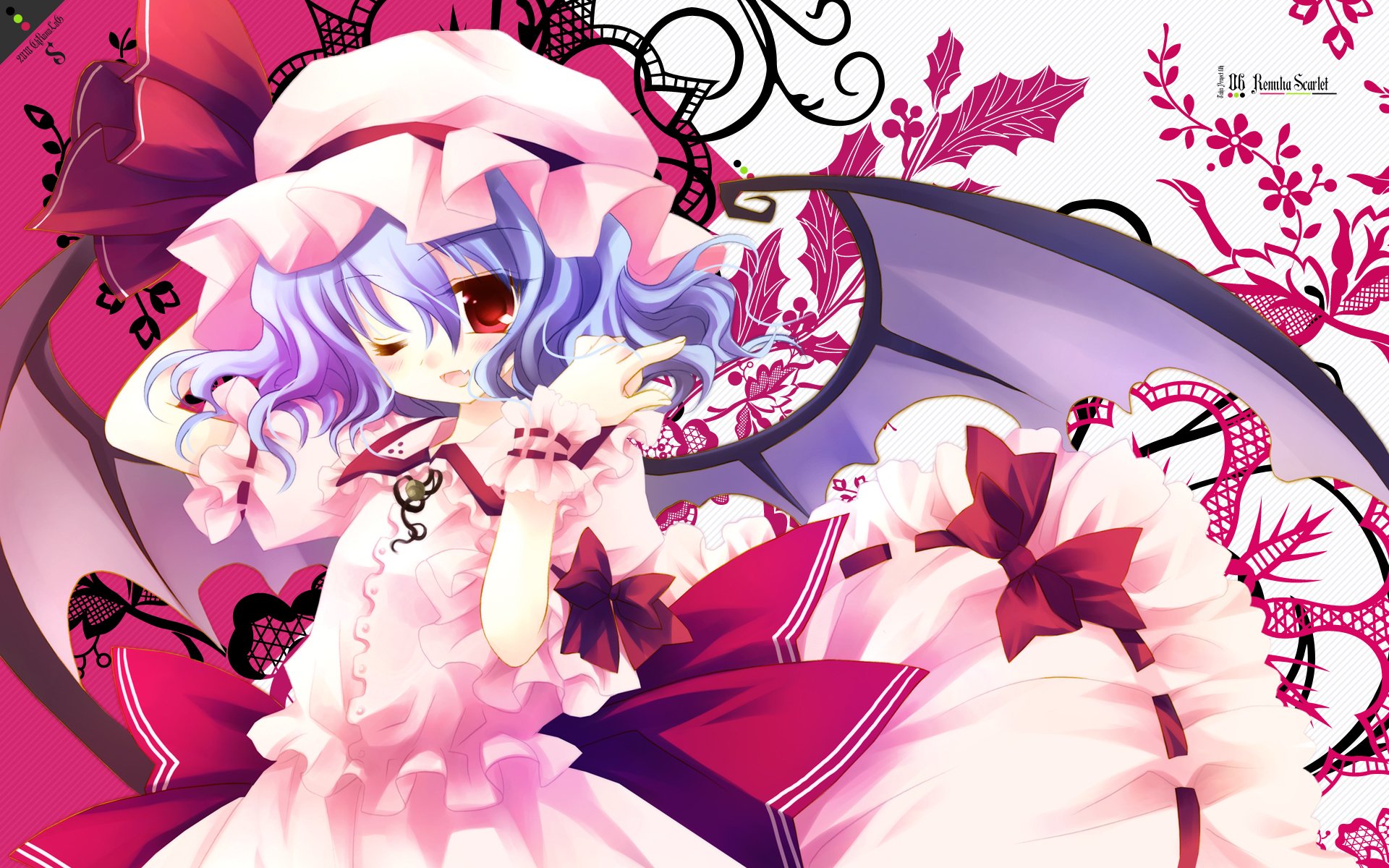 Download Remilia Scarlet Anime Touhou HD Wallpaper by Ryo Hiiragi