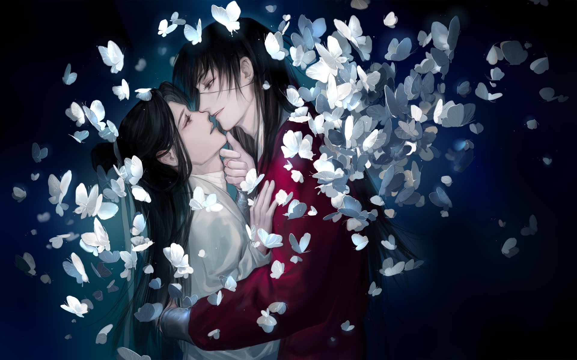 Download Xie Lian San Lang Hua Cheng His Royal Highness The Crown Prince Of Xianle Heaven Official's Blessing Crimson Rain Sought Flower Anime Tian Guan Ci Fu HD Wallpaper