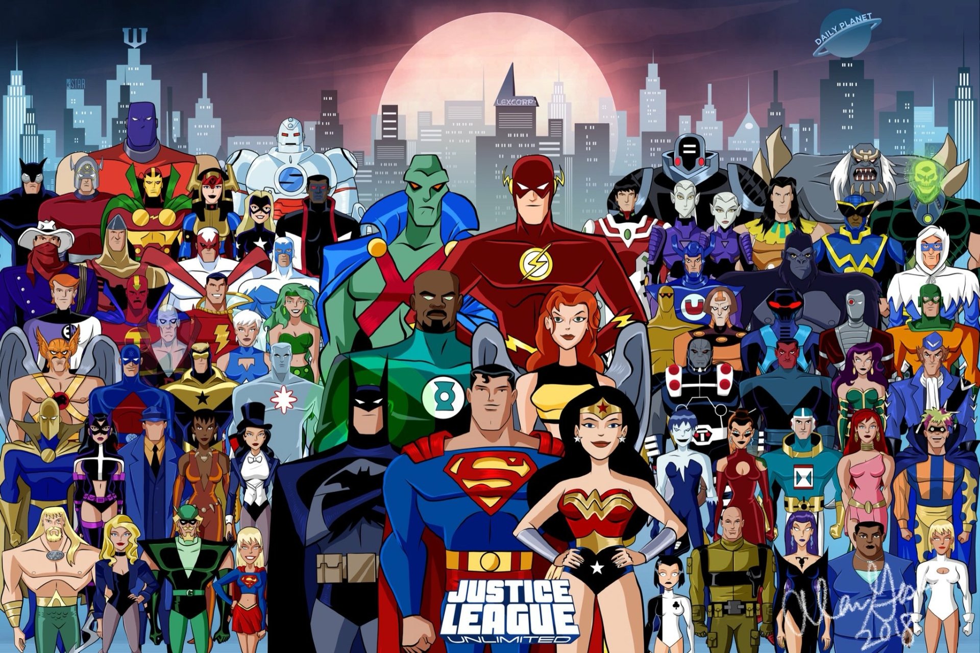 Download TV Show Justice League Unlimited  HD Wallpaper by Alan Frank Gesek