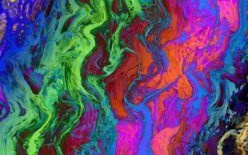 Abstract Rainbow Coloured, Painted Tree Bark Art by lonewolf6738