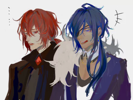 Diluc (Genshin Impact) Kaeya (Genshin Impact) video game Genshin Impact HD Desktop Wallpaper | Background Image