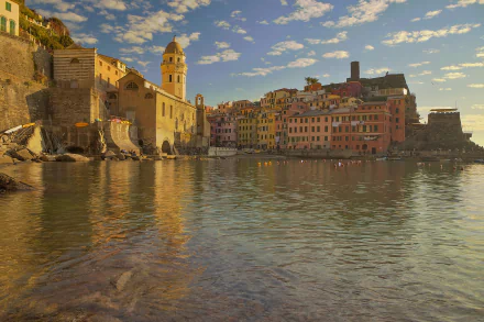 Liguria Italy house tower man made Vernazza HD Desktop Wallpaper | Background Image