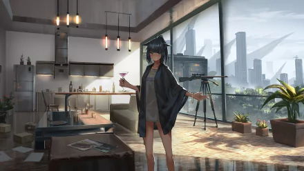 Jessica (Arknights) room sniper video game Arknights HD Desktop Wallpaper | Background Image