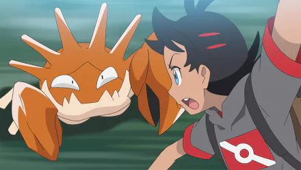 Kingler (Pokémon) Goh (Pokémon) Anime Pokemon HD Desktop Wallpaper | Background Image