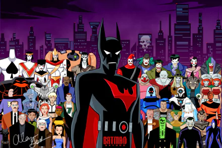 Barbara Gordon Joker Bruce Wayne Terry McGinnis Batman TV Show Batman Beyond HD Desktop Wallpaper | Background Image
