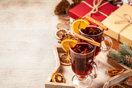 Christmas gift mulled wine food drink HD Desktop Wallpaper | Background Image