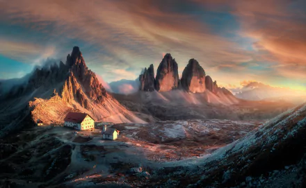 Dolomites Italy nature Tre Cime di Lavaredo HD Desktop Wallpaper | Background Image