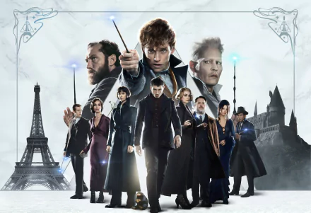 Leta Lestrange Queenie Goldstein Tina Goldstein Credence Barebone Gellert Grindelwald Albus Dumbledore Newt Scamander movie Fantastic Beasts: The Crimes of Grindelwald HD Desktop Wallpaper | Background Image