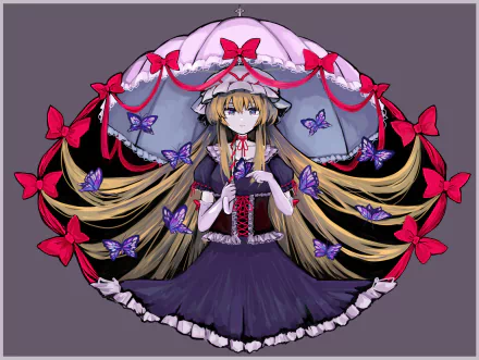 Yukari Yakumo Anime Touhou HD Desktop Wallpaper | Background Image