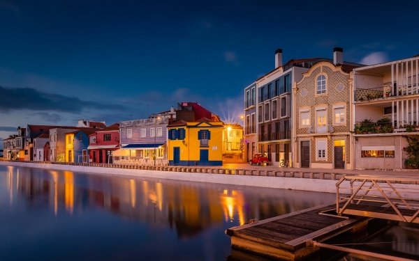 Man Made Aveiro Towns Portugal Building House Pier Canal HD Wallpaper | Background Image