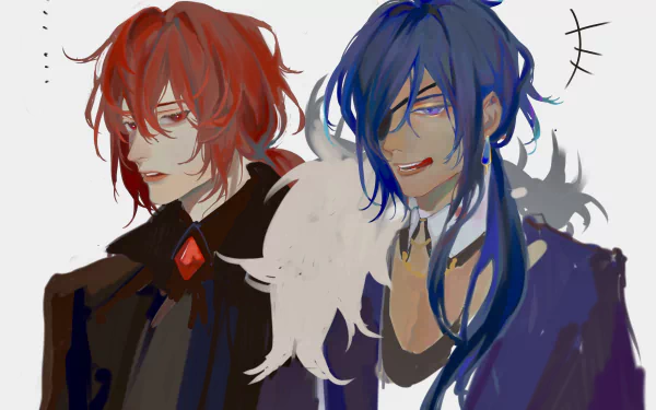 Diluc (Genshin Impact) Kaeya (Genshin Impact) video game Genshin Impact HD Desktop Wallpaper | Background Image