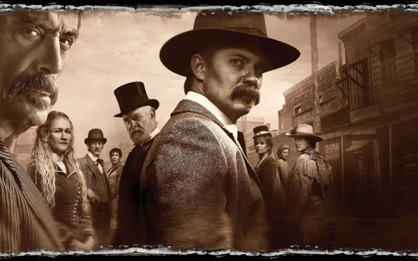 Ian McShane Timothy Olyphant movie Deadwood: The Movie HD Desktop Wallpaper | Background Image