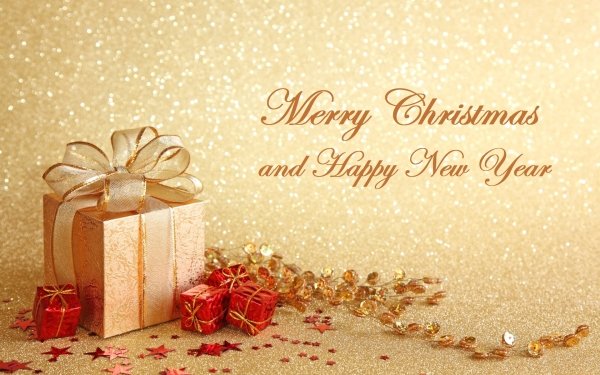 Holiday Christmas Merry Christmas Happy New Year Gift HD Wallpaper | Background Image