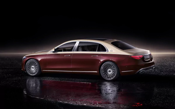 purple car car Mercedes-Benz vehicle Mercedes-Maybach S580 HD Desktop Wallpaper | Background Image