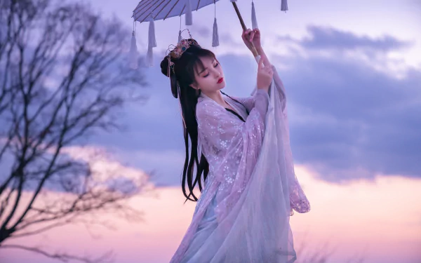 umbrella style woman asian HD Desktop Wallpaper | Background Image