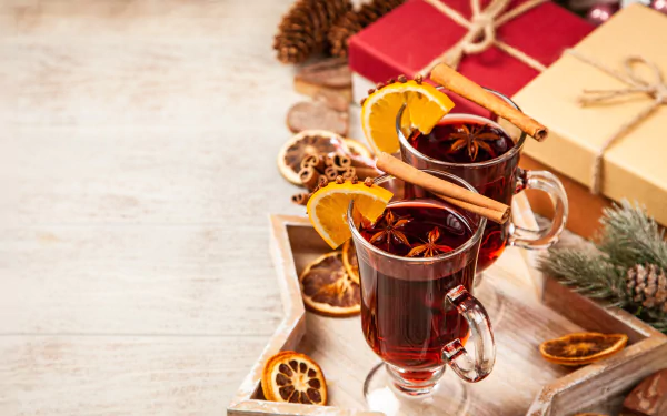 Christmas gift mulled wine food drink HD Desktop Wallpaper | Background Image