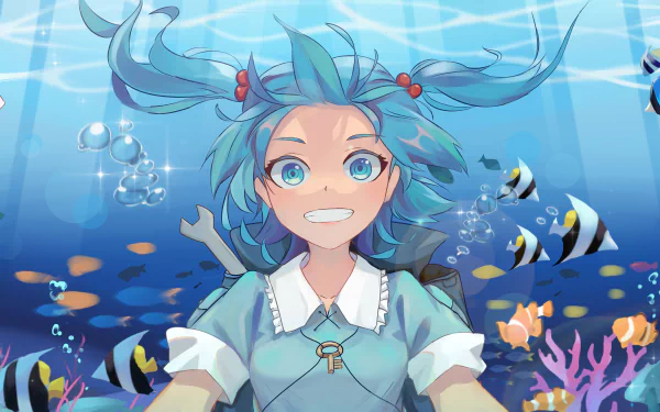 Nitori Kawashiro Anime Touhou HD Desktop Wallpaper | Background Image