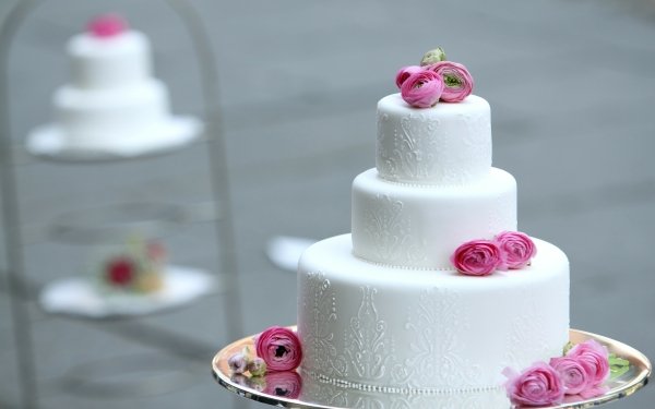 Food Cake Flower Dessert Ranuncula HD Wallpaper | Background Image