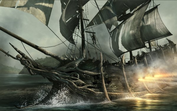 Fantasy Pirate Ship Gothic HD Wallpaper | Background Image