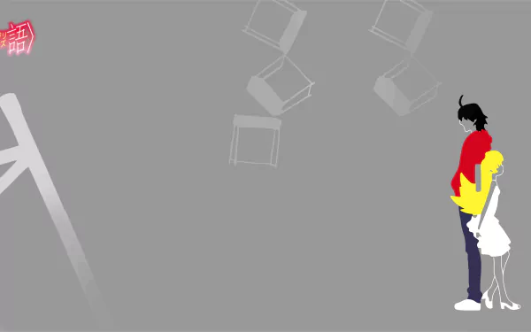 Koyomi Araragi Shinobu Oshino Monogatari (Series) Anime HD Desktop Wallpaper | Background Image